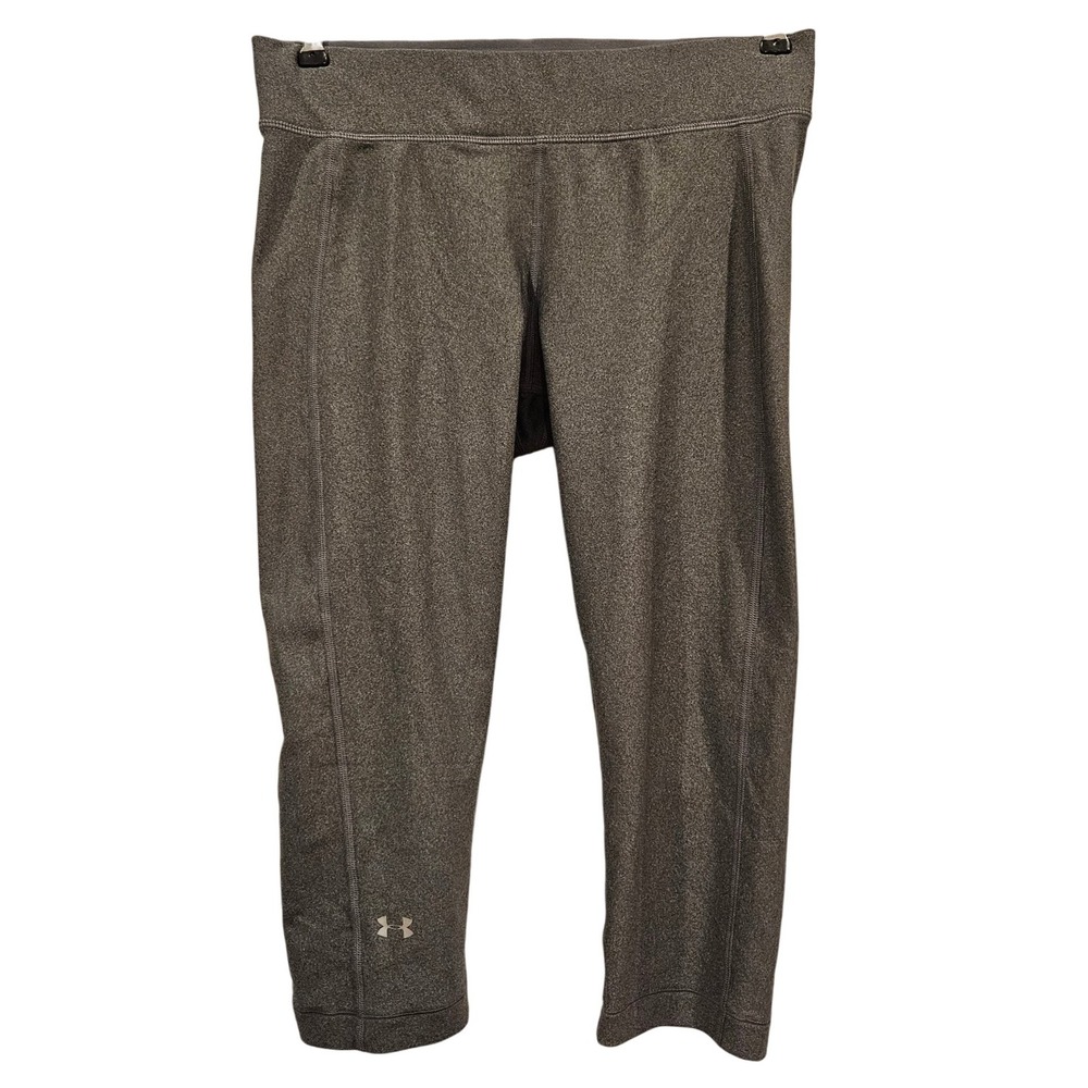 Under Armour HeatGear‎ Gray Compression Crop Leggings Women's Large L